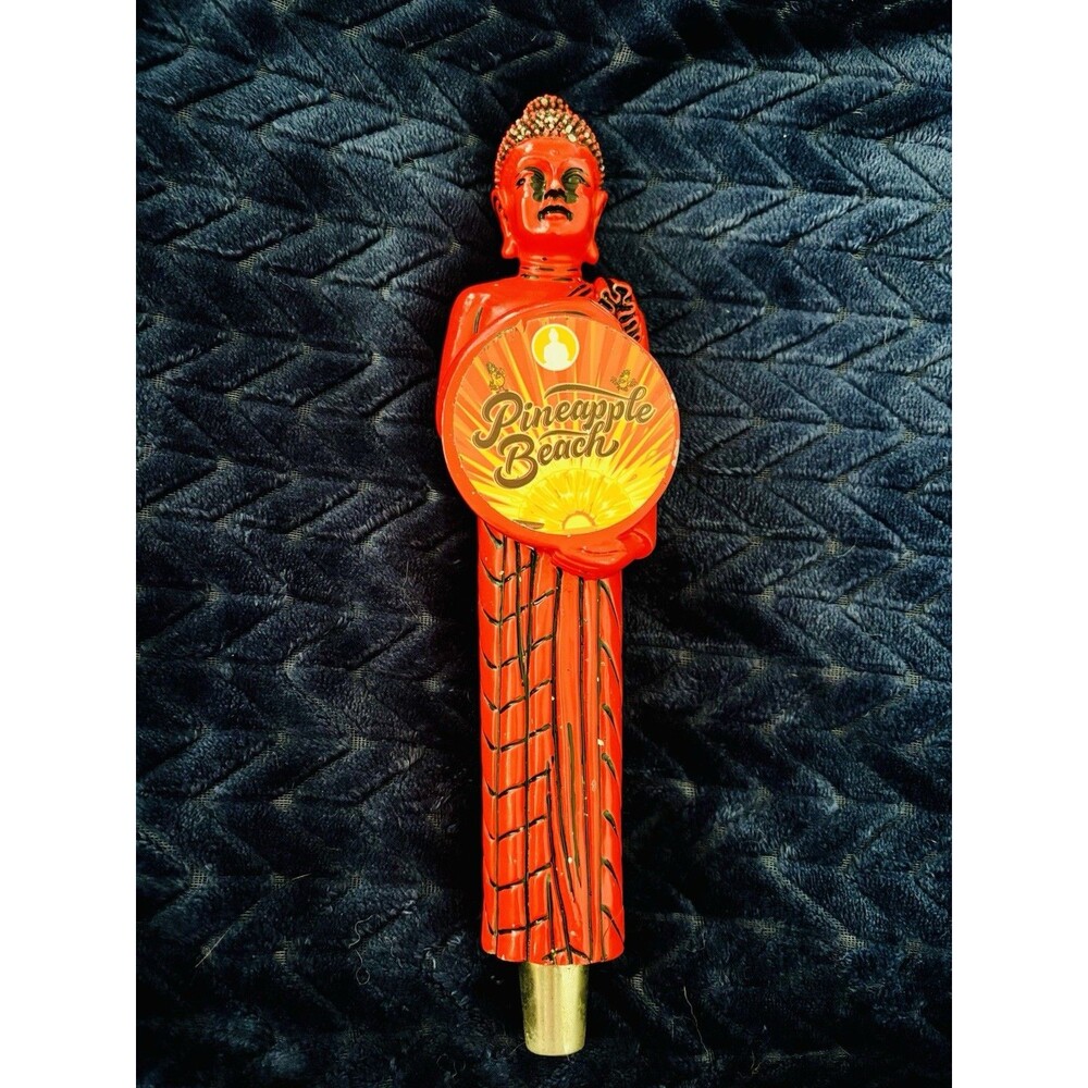 Pineapple Beach Buddha Beer Tap Handle Red Tropical Bar Kegerator Decor